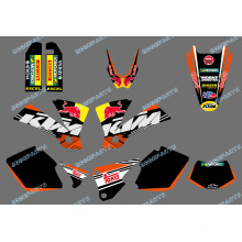 New Style (0422 Bull) Team Graphics & Backgrounds Decals for Ktm Exc 125/200/250/300/400/450/525 2003